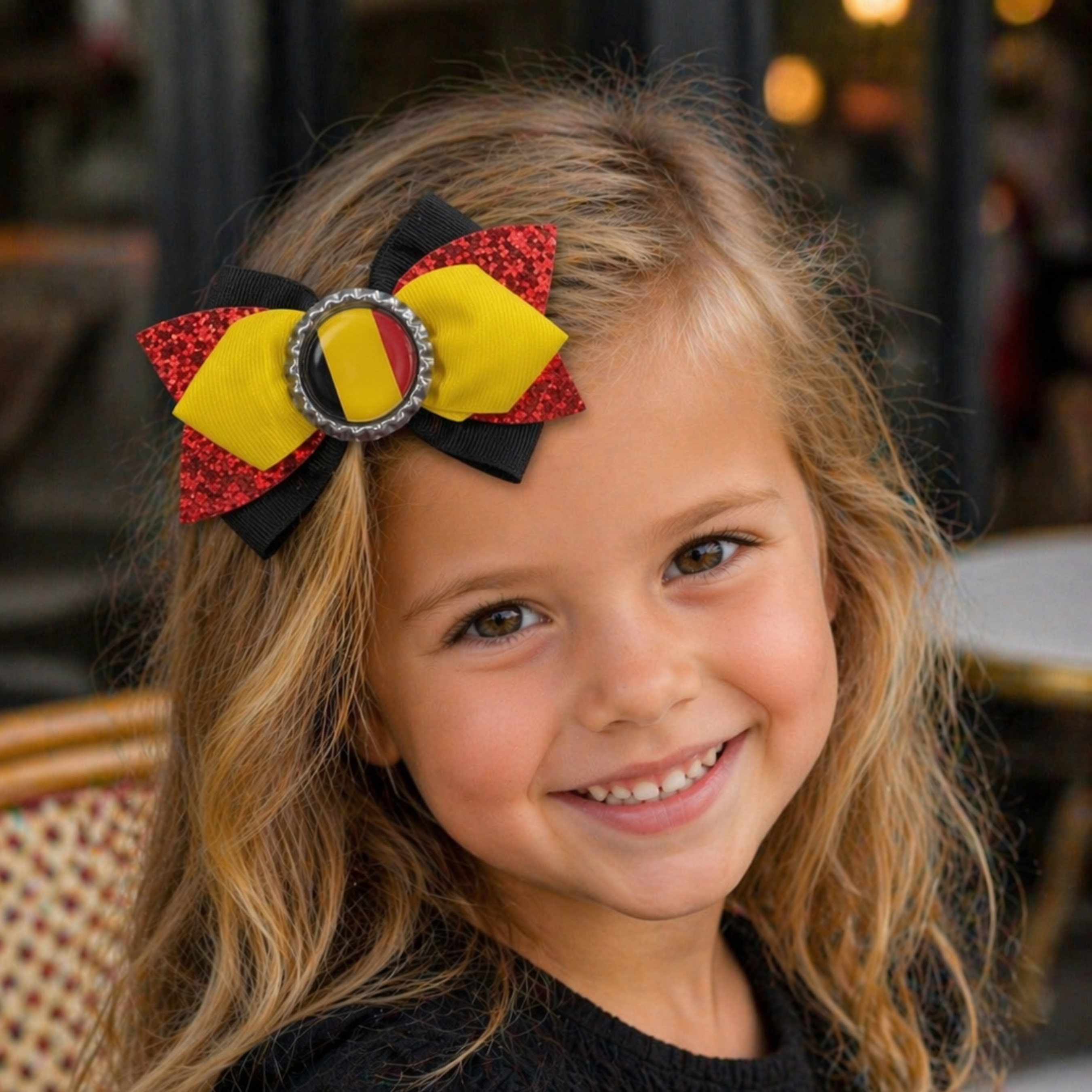 Handmade Belgium Hair Bow for Girls – Belgian Flag Boutique Bow Clip