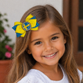 Handmade Sweden Hair Bow for Girls – Swedish Flag Boutique Bow Clip
