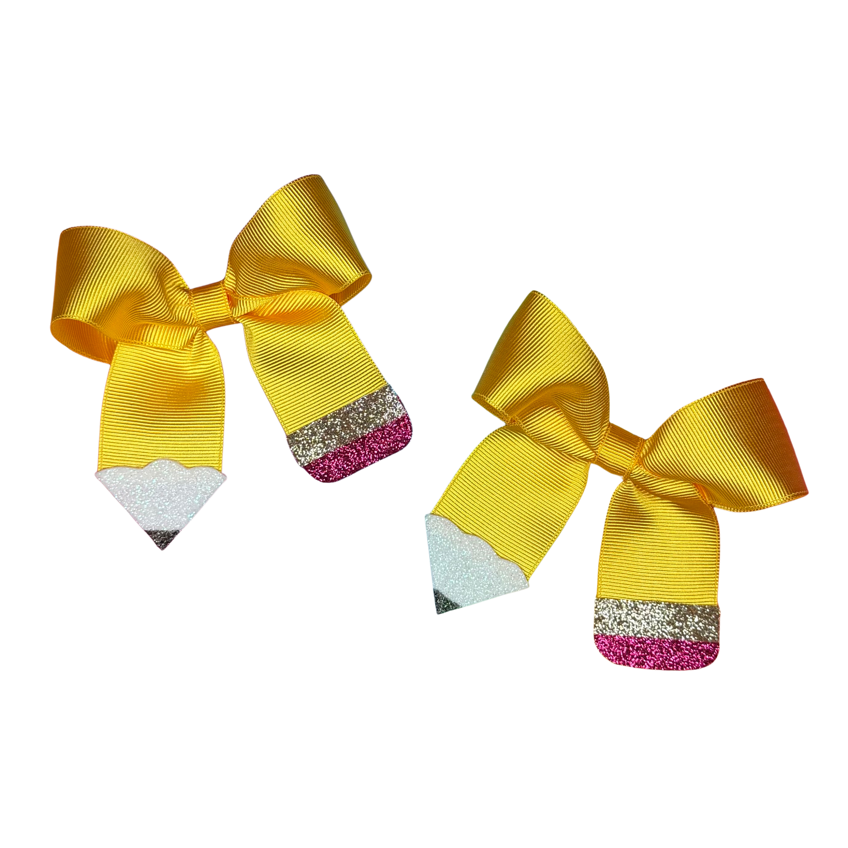 Back to School Set of 2 Pencil Hairbows