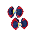 Set of 2 Back to School Handmade Hairbows